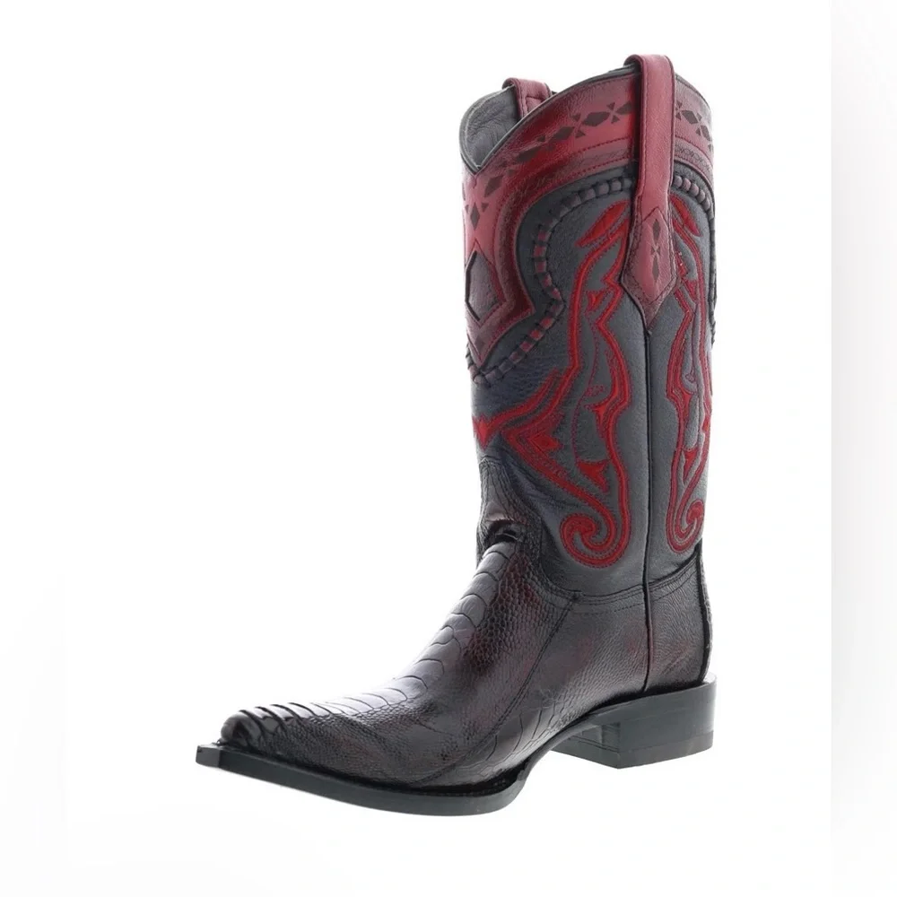 NWT/NIB Men's Leather Cowboy Boots size 9.5 wide. - Picture 3 of 13